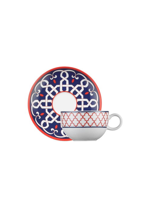 Hermia Juego de Tazas de Té de Porcelana Multicolor (12 Piezas)